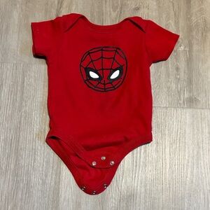 Marvel Red Spider Face Kids Bodysuit